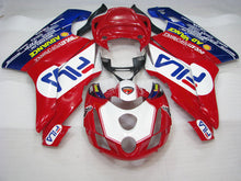 Charger l'image dans le visualiseur de la galerie, Red and White Blue FILA - Ducati 749/999 03-04 Fairing Kit (Single Passenger Seat)
