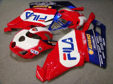 Charger l'image dans le visualiseur de la galerie, Red and White Blue FILA - Ducati 749/999 05-06 Fairing Kit (Single Passenger Seat)