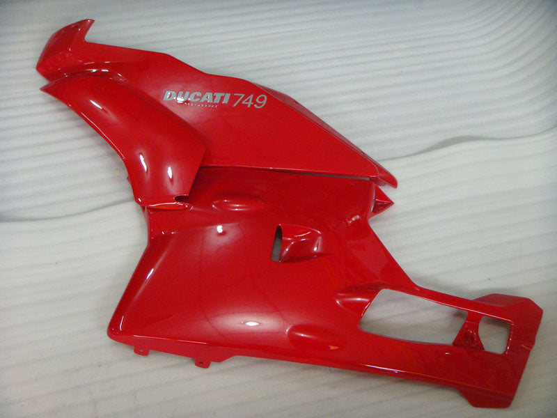 Red and White Factory Style - Ducati 749 03-04 Fairing Kit (Single Passenger Seat)