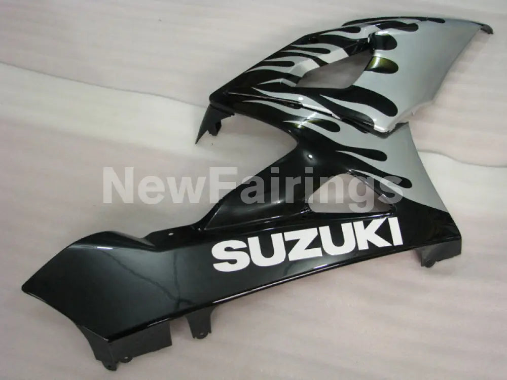 Silver and Black Flame - GSX-R1000 05-06 Fairing Kit
