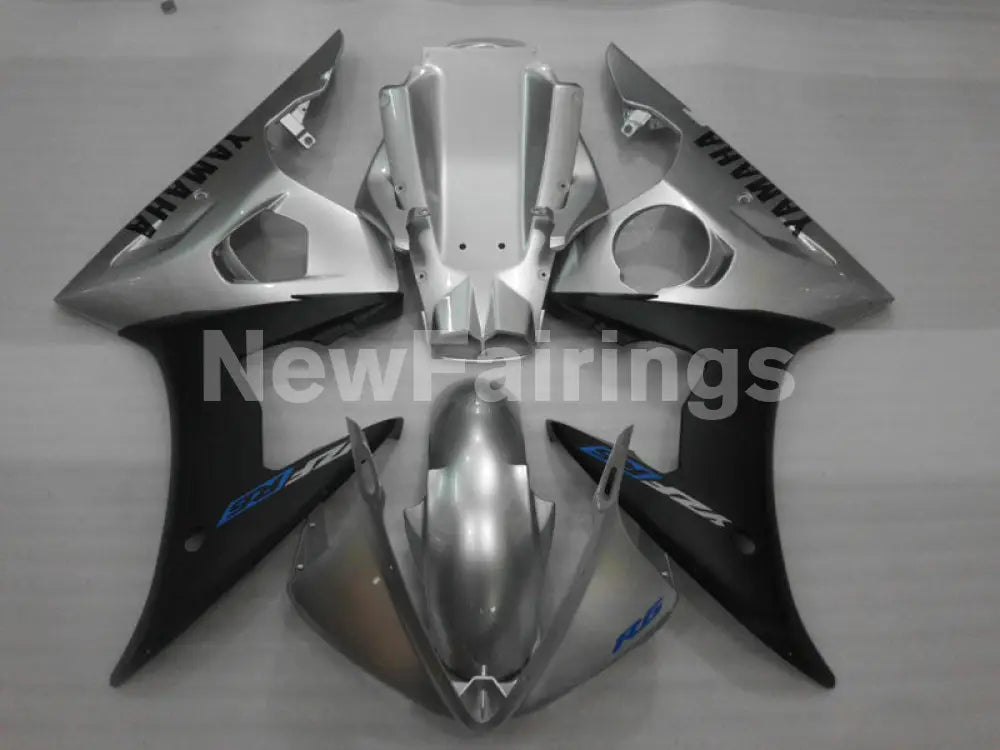 Silver and Matte Black Factory Style - YZF-R6 03-04 Fairing Kit Vehicles & Parts > Vehicle Parts & Accessories > Motor