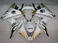Charger l&#39;image dans la galerie, White and Gold Flame - YZF-R6 03-04 Fairing Kit Vehicles &amp; Parts &gt; Vehicle Parts &amp; Accessories &gt; Motor Vehicle Parts &gt;