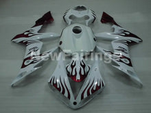Charger l&#39;image dans la galerie, White and Red Flame - YZF-R1 04-06 Fairing Kit - Vehicles &amp;