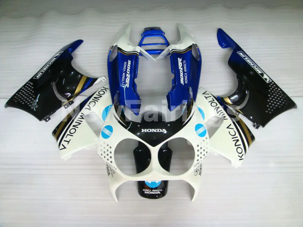 White and Black Blue Konica Minolta - CBR 900 RR 92-93 Fairing Kit