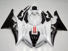 Charger l'image dans la galerie, White and Black Factory Style - YZF-R6 08-16 Fairing Kit Vehicles &amp; Parts > Vehicle Parts &amp; Accessories > Motor Vehicle