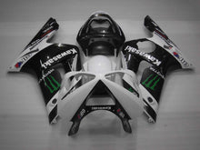 Charger l'image dans la galerie, White and Black Monster - NINJA ZX-6R 03-04 Fairing Kit