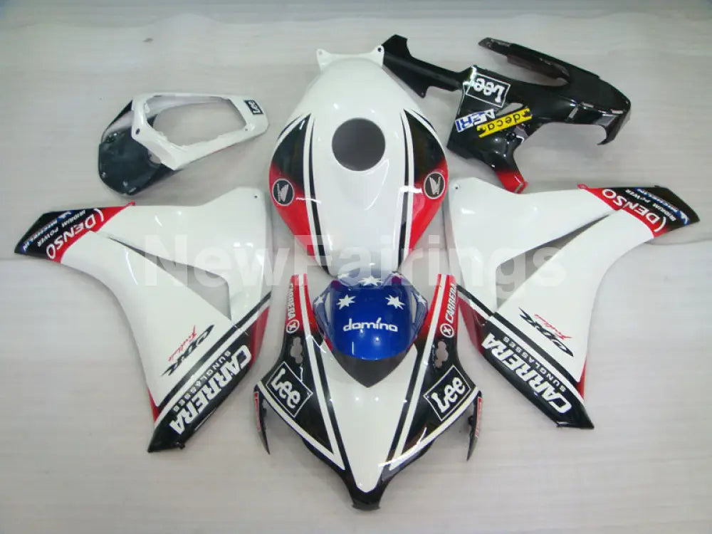 White and Black Red Lee - CBR1000RR 08-11 Fairing Kit