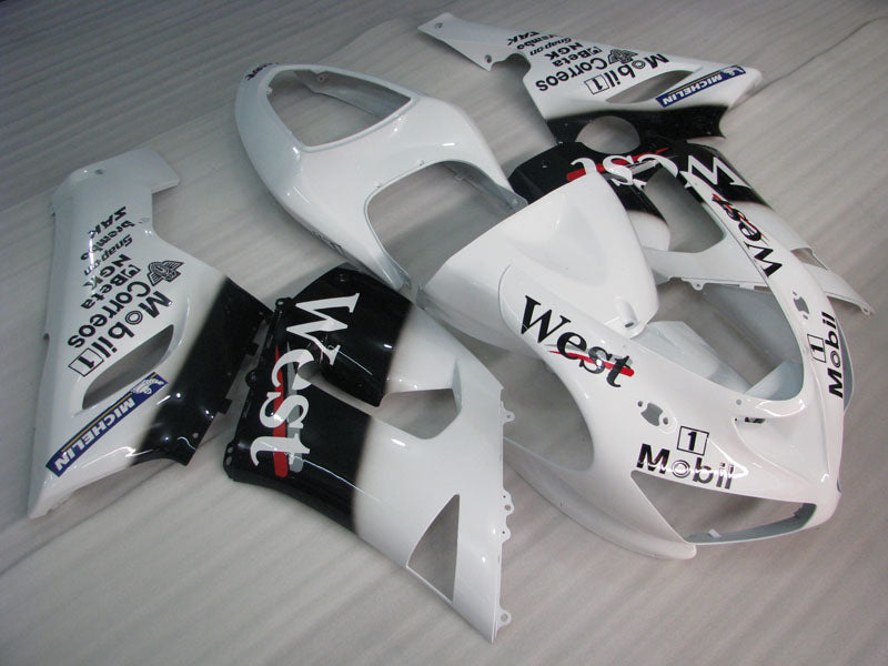 White and Black West - NINJA ZX-6R 05-06 Fairing Kit