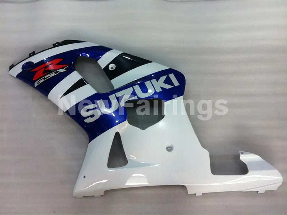 White and Blue Black Factory Style - GSX-R600 01-03 Fairing Kit