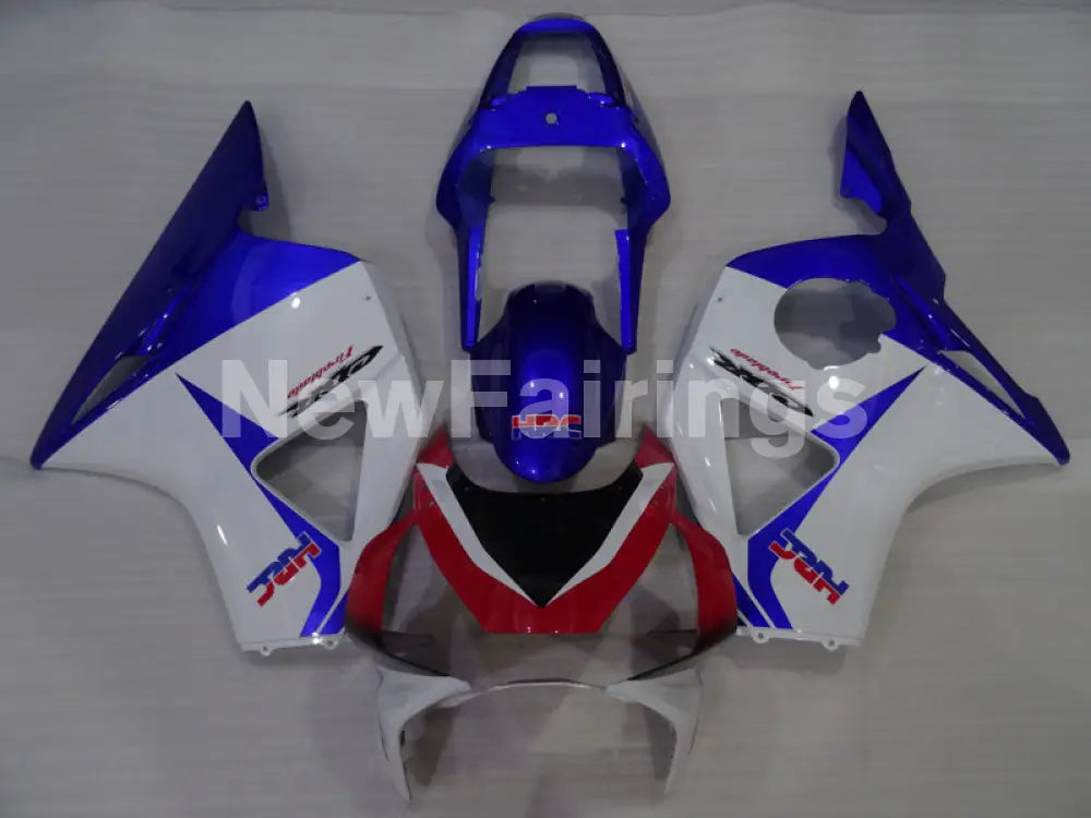 White and Blue Red Factory Style - CBR 954 RR 02-03 Fairing Kit