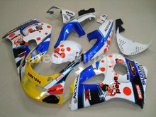 Charger l'image dans la galerie, White and Blue Yellow Dark Dog - GSX-R600 96-00 Fairing Kit