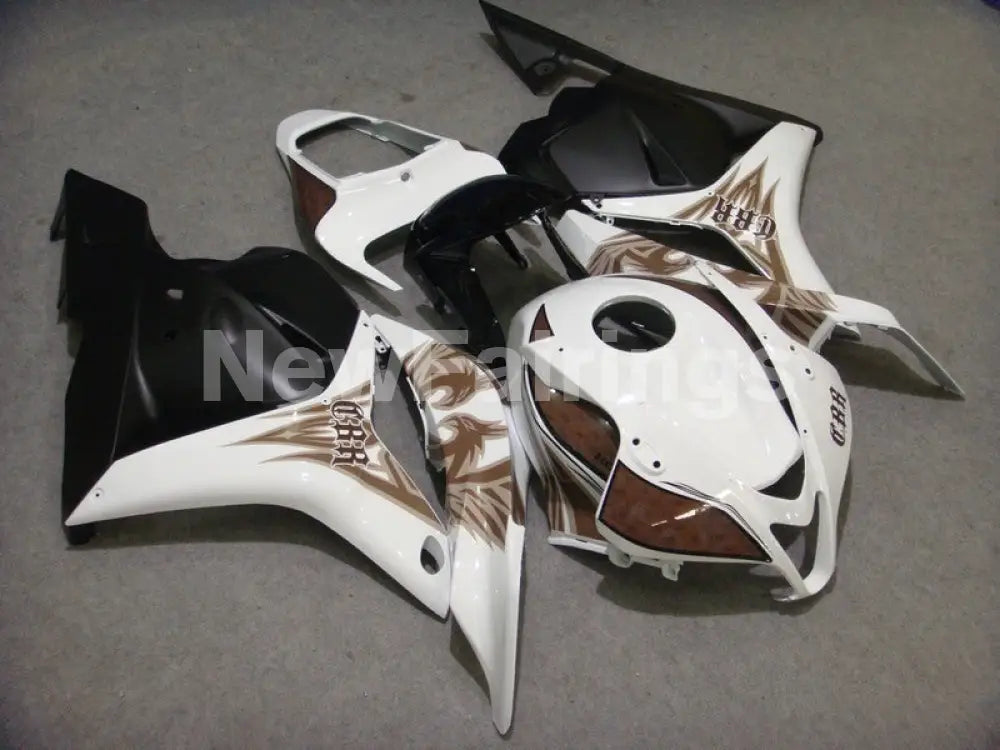 White Brown and Black Factory Style - CBR600RR 09-12 Fairing Kit
