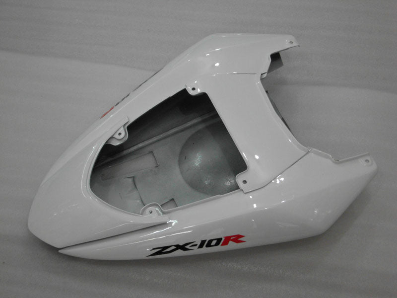 White and Matte Black Factory Style - NINJA ZX-10R 04-05 Fairing Kit