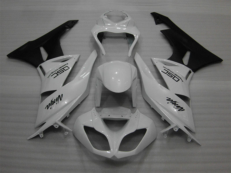 White and Matte Black Factory Style - NINJA ZX-6R 09-12