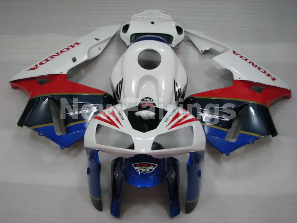 White Red and Blue Factory Style - CBR600RR 05-06 Fairing Kit