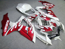 Charger l&#39;image dans la galerie, White and Red Flame - GSX-R600 08-10 Fairing Kit - Vehicles