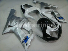 Charger l'image dans le visualiseur de la galerie, White and Silver Black Factory Style - GSX-R600 01-03 Fairing Kit