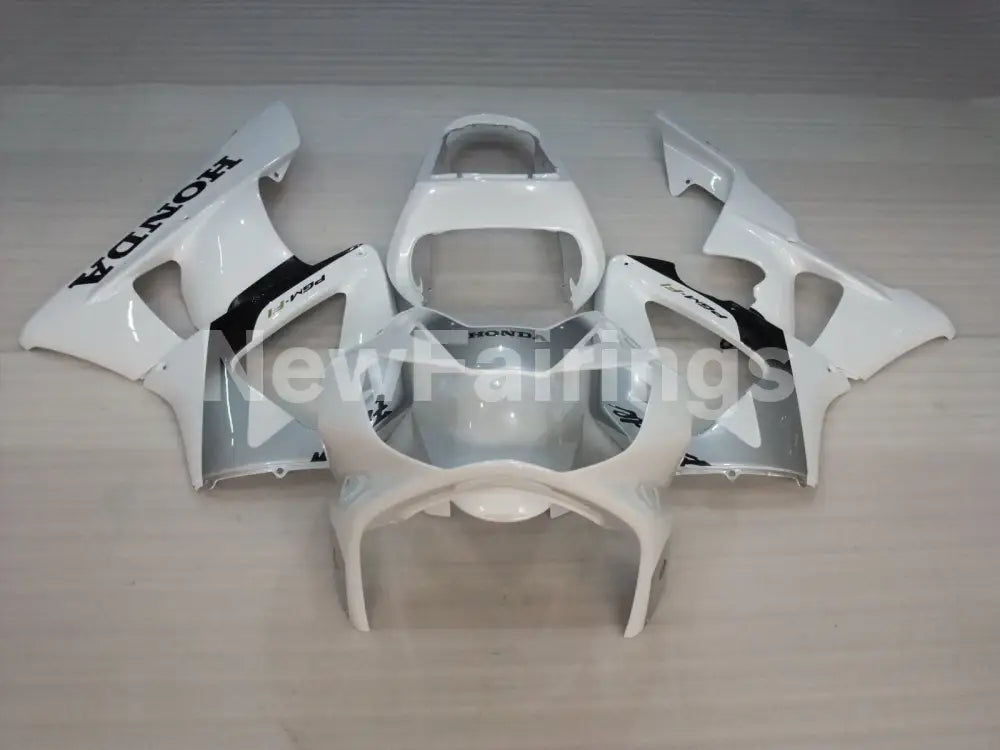 White and Silver Factory Style - CBR 929 RR 00-01 Fairing Kit