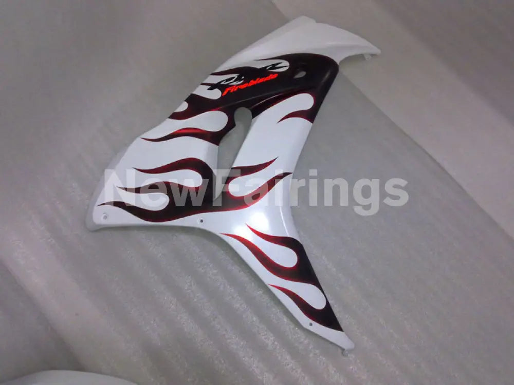 White and Wine Red Flame - CBR1000RR 06-07 Fairing Kit