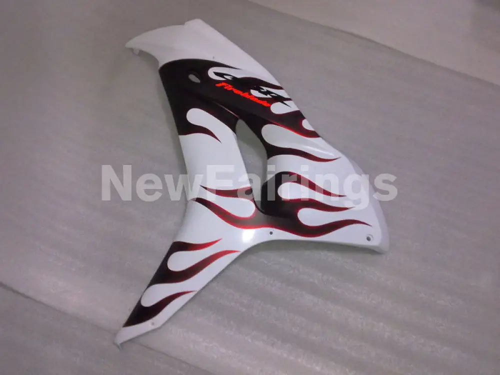 White and Wine Red Flame - CBR1000RR 06-07 Fairing Kit