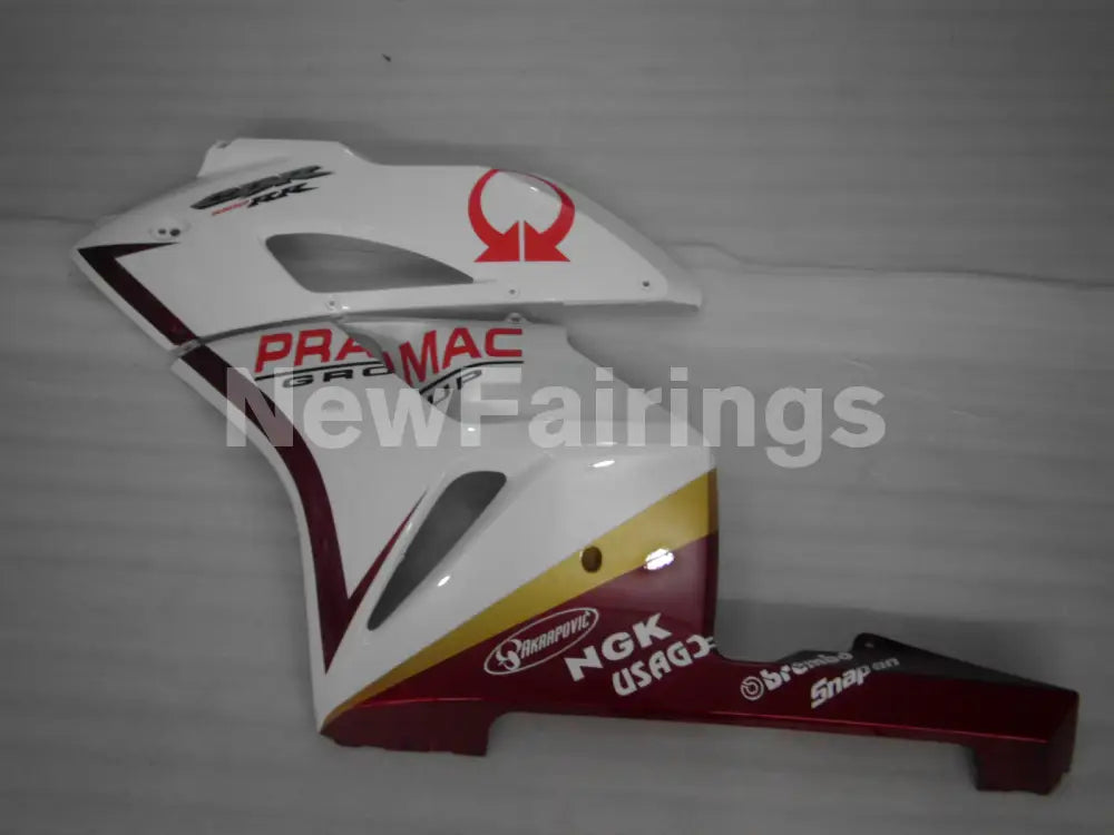 White and Wine Red PRAMAC - CBR1000RR 04-05 Fairing Kit
