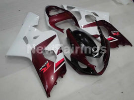 Wine Red and White Factory Style - GSX-R600 04-05 Fairing Kit