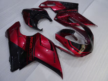 Charger l'image dans le visualiseur de la galerie, Wine Red and Black Factory Style - Ducati 848 07-11 Fairing Kit