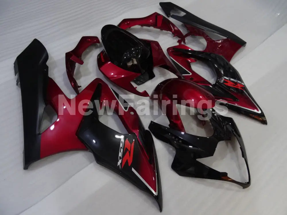 Wine Red and Black Factory Style - GSX-R1000 05-06 Fairing Kit