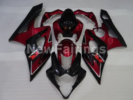 Wine Red and Black Factory Style - GSX-R1000 05-06 Fairing Kit