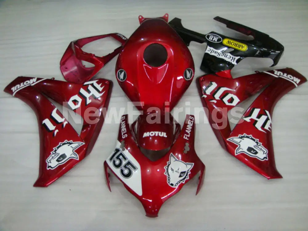 Wine Red and Black Wolf - CBR1000RR 08-11 Fairing Kit