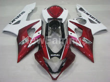 Charger l'image dans le visualiseur de la galerie, Wine Red and White Factory Style - GSX-R1000 05-06 Fairing Kit