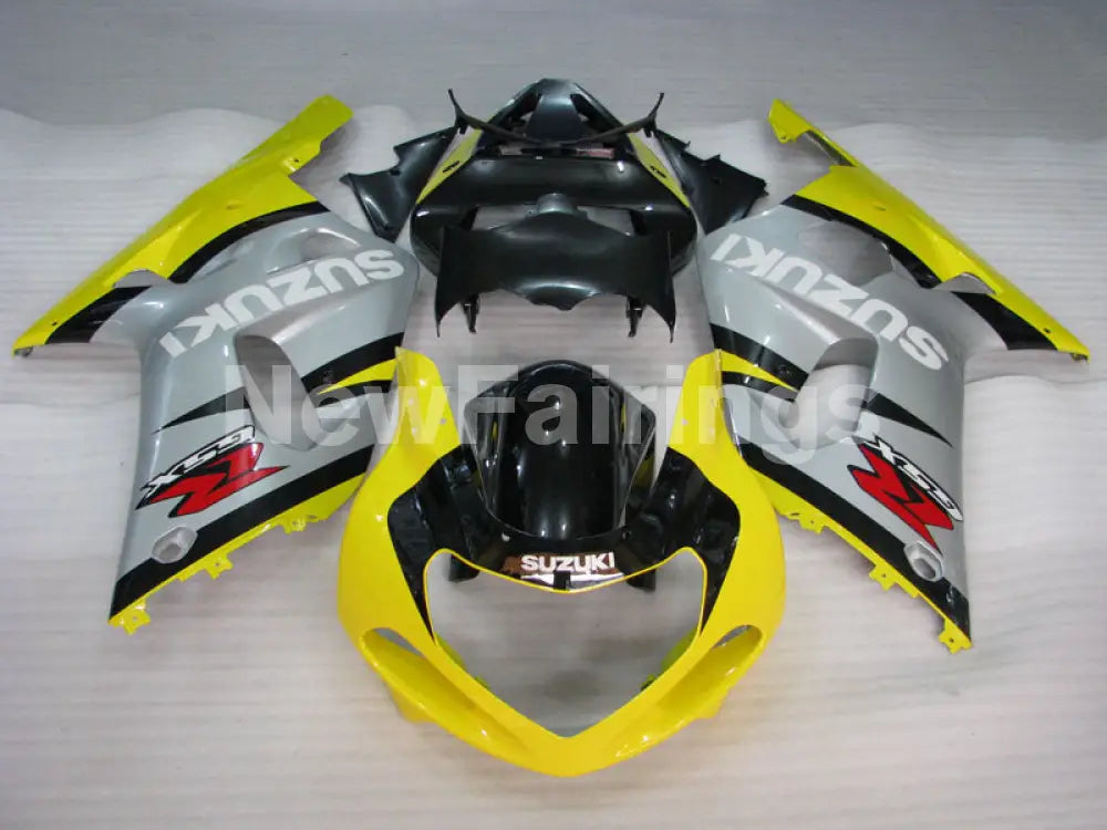 Yellow Silver and Black Factory Style - GSX-R600 01-03 Fairing Kit