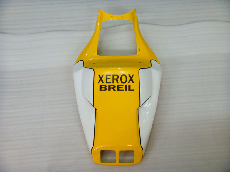 Yellow and White Black XEROX - Ducati 748/916/996/998 96-02 Fairing Kit (Single Passenger Seat)
